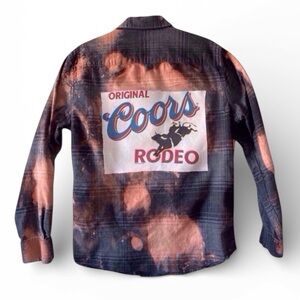 Coors Rodeo Flannel Shacket w/ matching AE Socks Upcycled Women’s Medium
